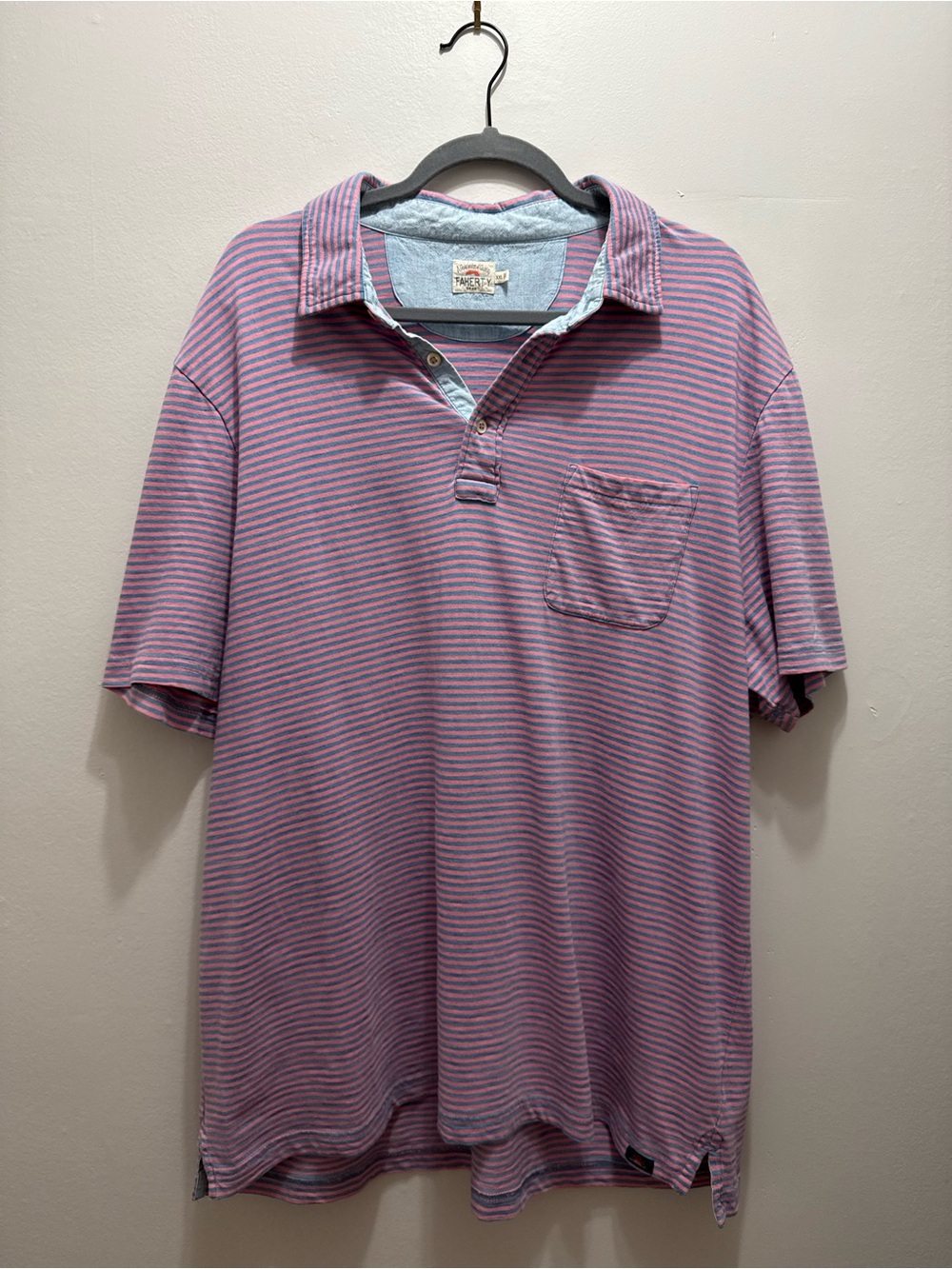 Faherty striped casual polo shirt XXL